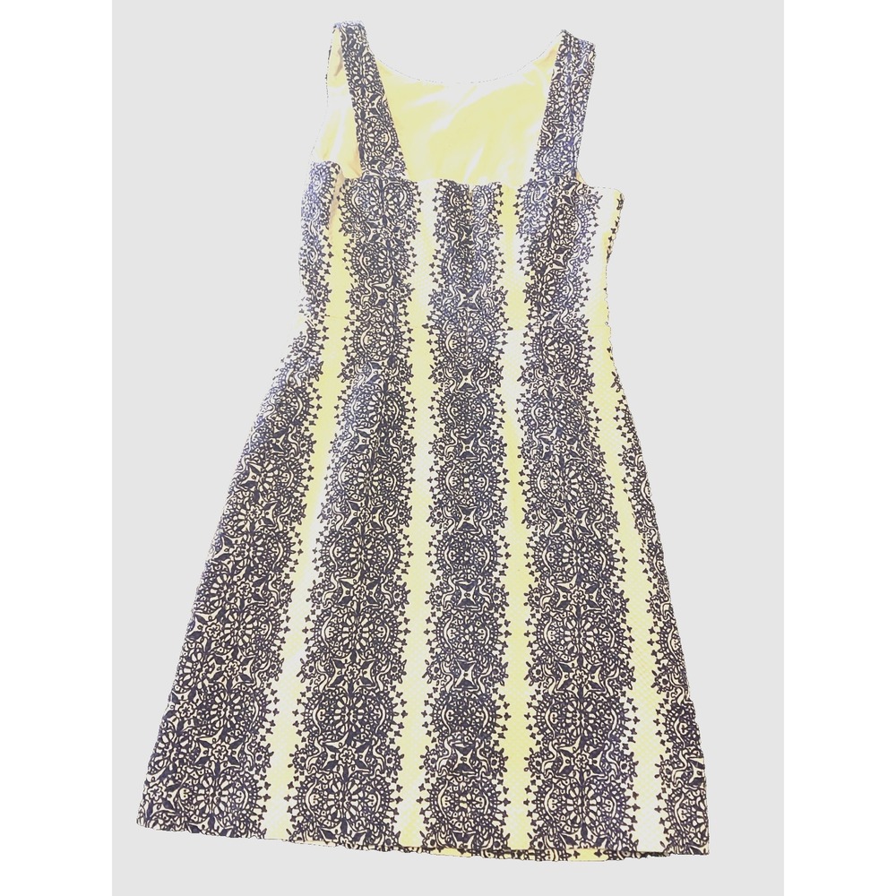 The Limited Women's Navy White Embroidered Sleeveless Belted Dress Size XS/S - Picture 6 of 12